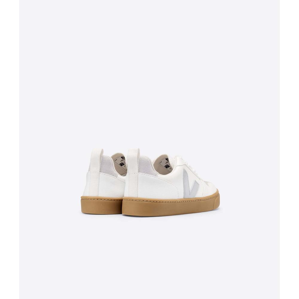 Veja V-10 LACE CWL Tornacipő Gyerek White/Beige | HU 851ZUT